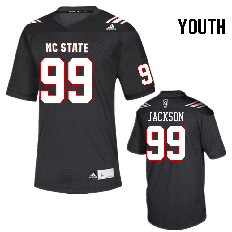 Youth #99 DJ Jackson North Carolina State Wolfpacks College Football Jerseys Stitched-Black